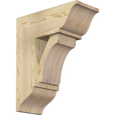 Legacy Traditional Rough Sawn Bracket W/ Offset Brace, Douglas Fir, 8W X 18D X 22H